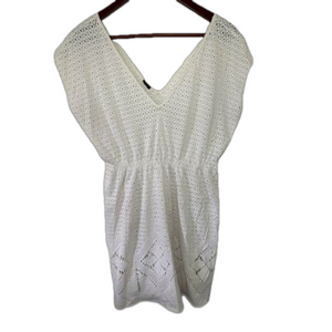 Zingara Women's Small‎ White Crochet Swimsuit Cover Up Lightweight Size 2